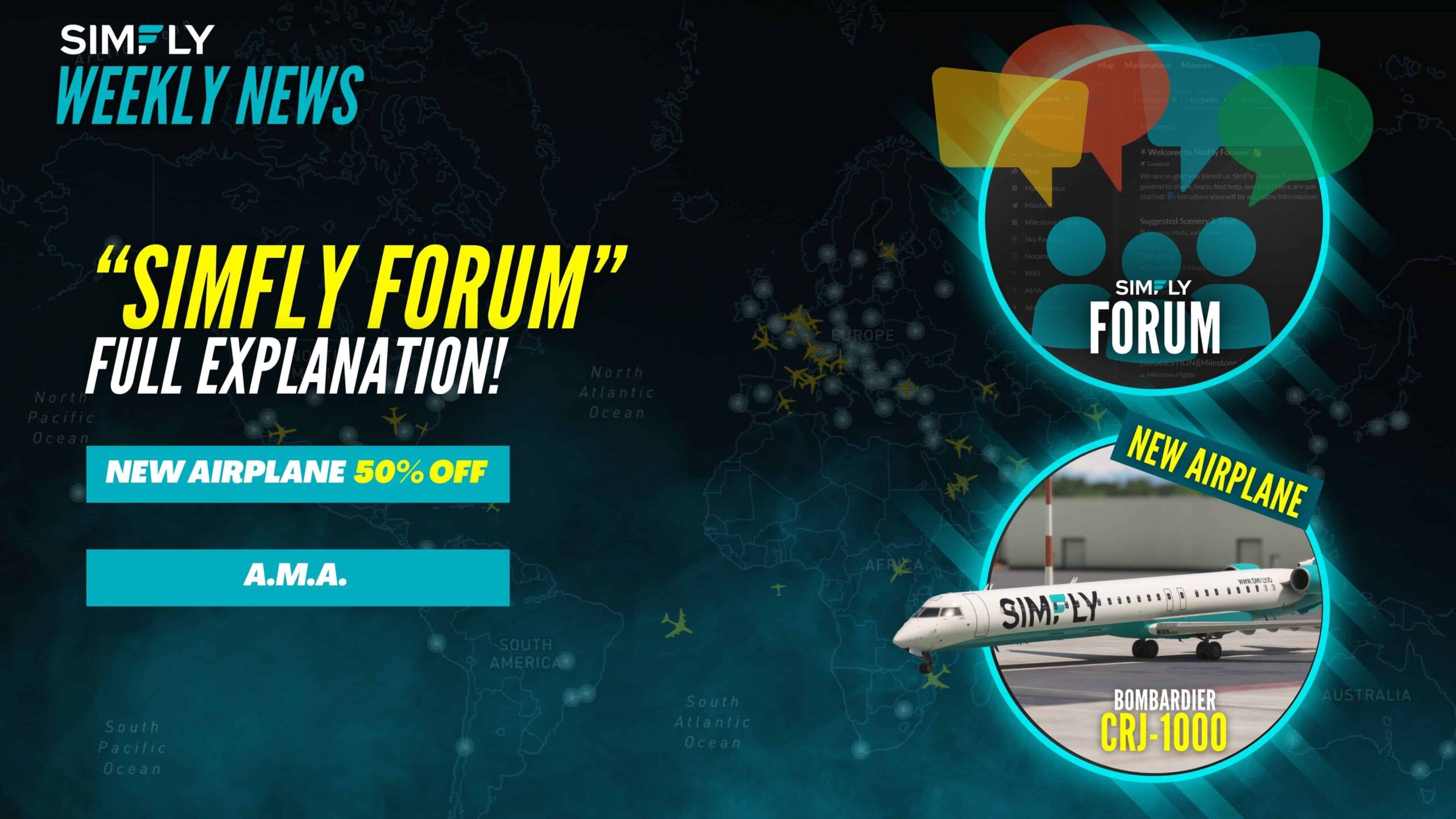 Updates: forum, fuel range rule, and new airplane